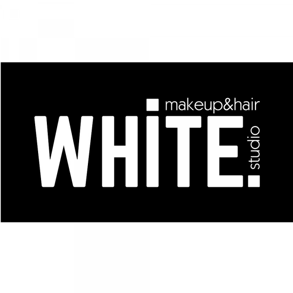 Логотип компании WHITE.studio студия макияжа и прически